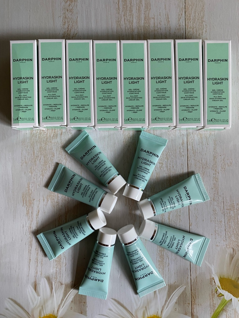 8x Darphin Hydraskin Light All Day Skin Hydrating Gel 5ml/.17oz Each, 40ml Total